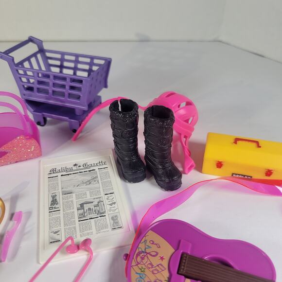 Barbie Doll Accessory Lot  Luggage, Boots, Headphones, Shopping Basket and More - Picture 3 of 16